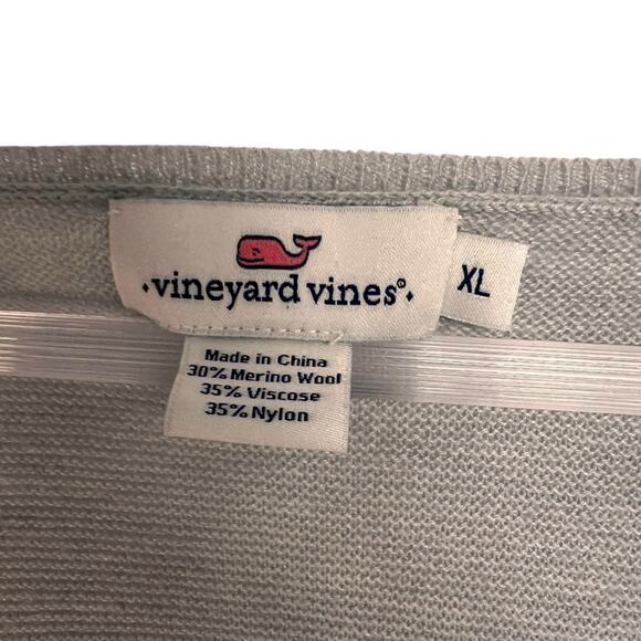 Vineyard Vines | Women’s XL | Vneck Gray Pullover Sweater | Light Wool Blend - Picture 4 of 6